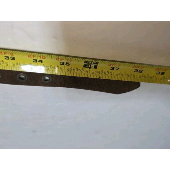 Men's Size 38 NT Jeans Genuine Leather Belt (Color: Saddle Brown) New - Picture 7 of 8